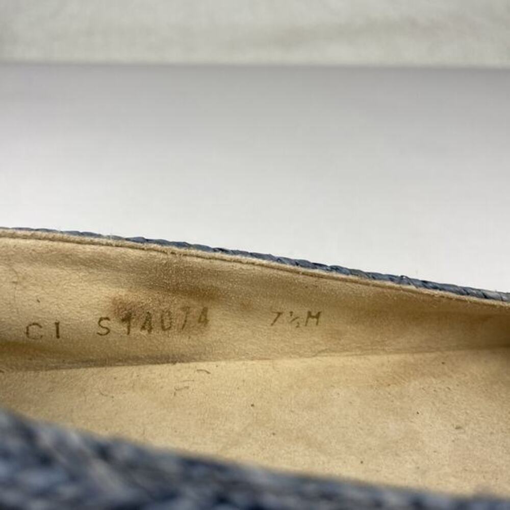 Stuart Weitzman Sz 6.5 Blue Mirror‎ Cap Toe Preppy Academia Classic Luxury - Picture 11 of 16